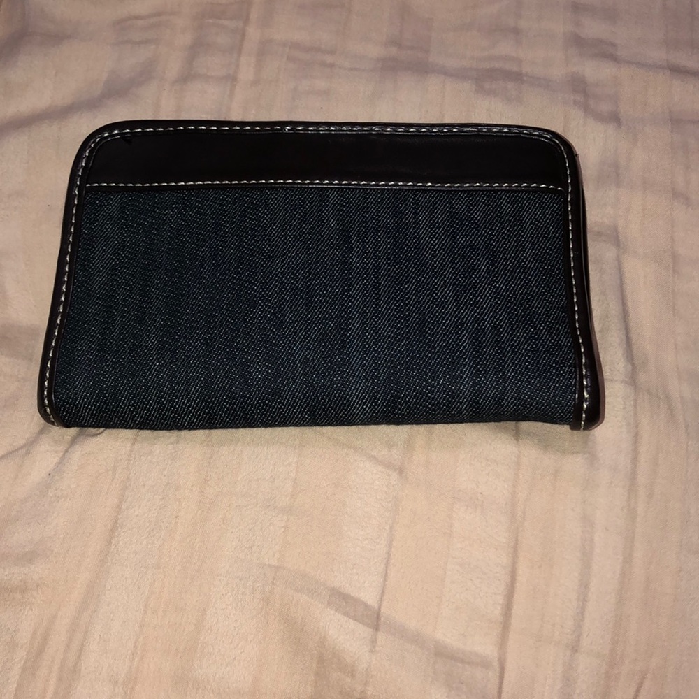 Dark denim and brown thirty one wallet